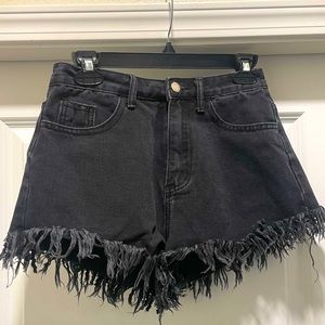 Black jean shorts never worn! Brand new!!